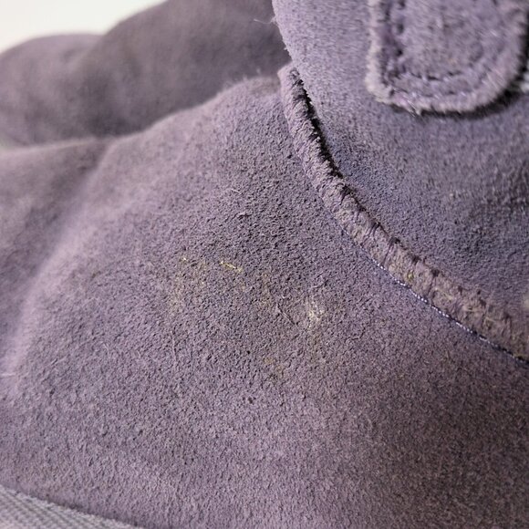 Koolaburra UGG Victoria Short 1019372 Elderberry Purple 3 Kids Suede Lined Boots - Picture 10 of 14
